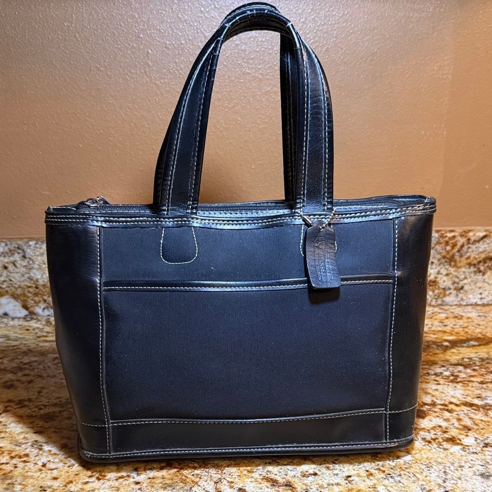 COACH Black Tote Handbag with Top Handles